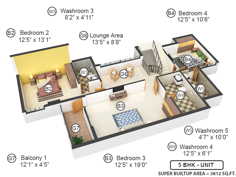 3DFloorPlan of Pacifica Aurum Villas Phase 2