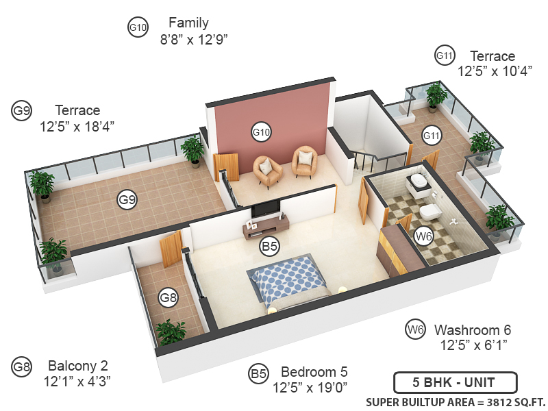 3DFloorPlan of Pacifica Aurum Villas Phase 2