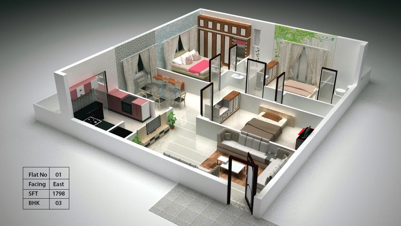 3DFloorPlan of Ornate
