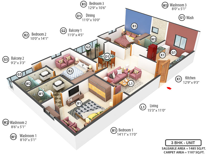 3DFloorPlan of Urbando Eterna