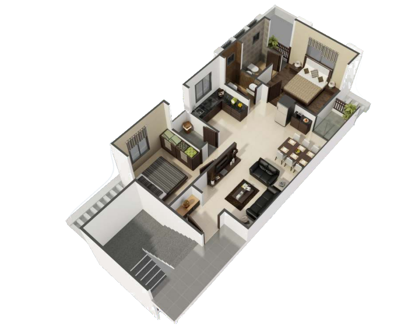 3DFloorPlan of Dream Elegance Tower A B