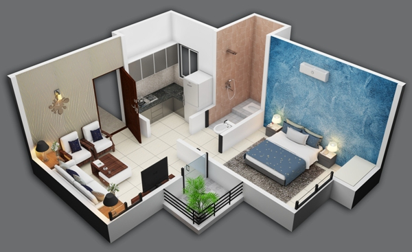 3DFloorPlan of Avani Nivas