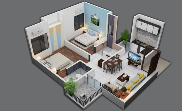3DFloorPlan of Avani Nivas