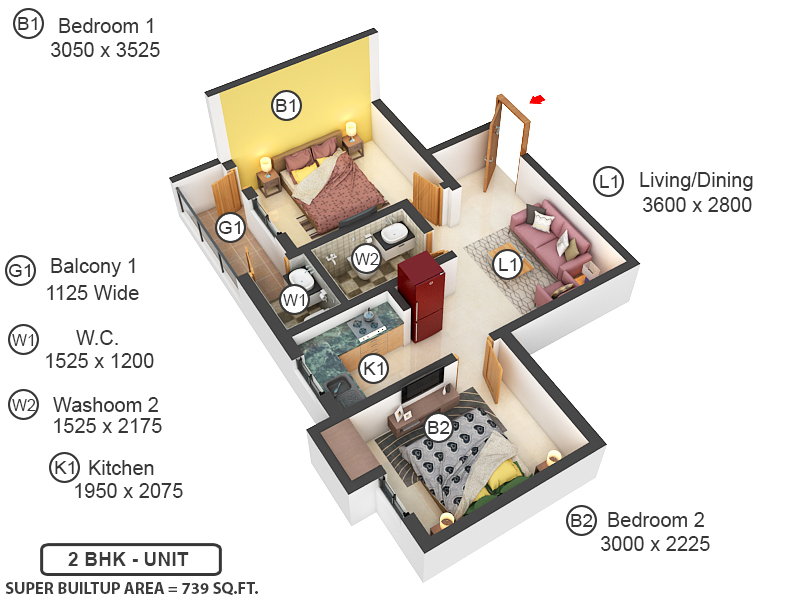 3DFloorPlan of Sunflower Tower