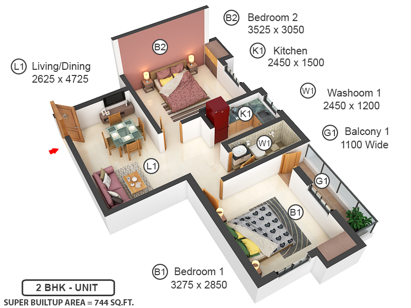 3DFloorPlan of Sunflower Tower