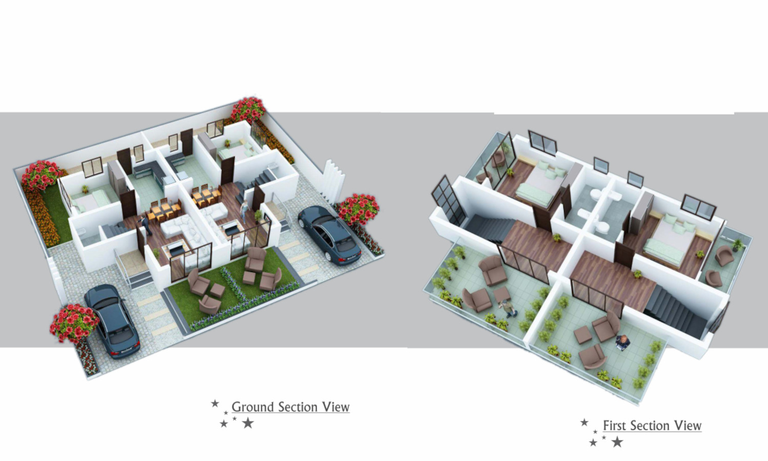 3DFloorPlan of JD Balaji 5 Star Villa