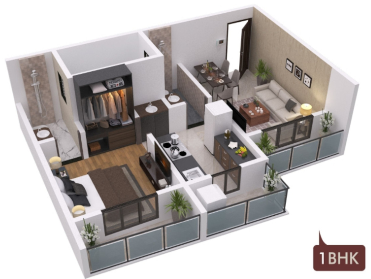 3DFloorPlan of Shree Ramdev Ritu Heights