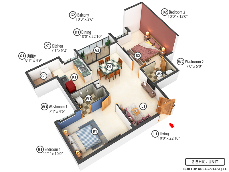 3DFloorPlan of Jain Aadheeswar