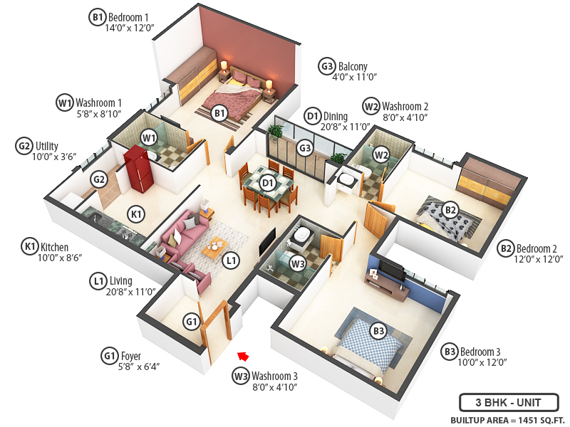 3DFloorPlan of Jain Aadheeswar