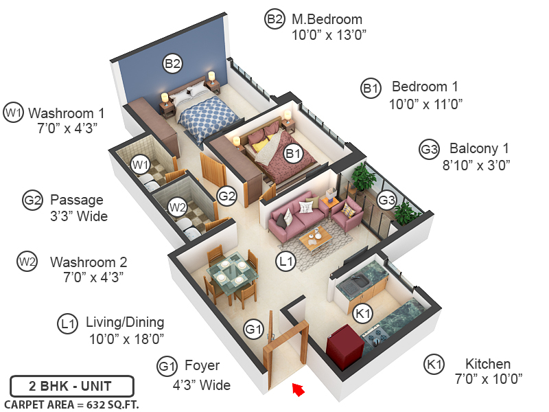 3DFloorPlan of L And T Elixir Reserve