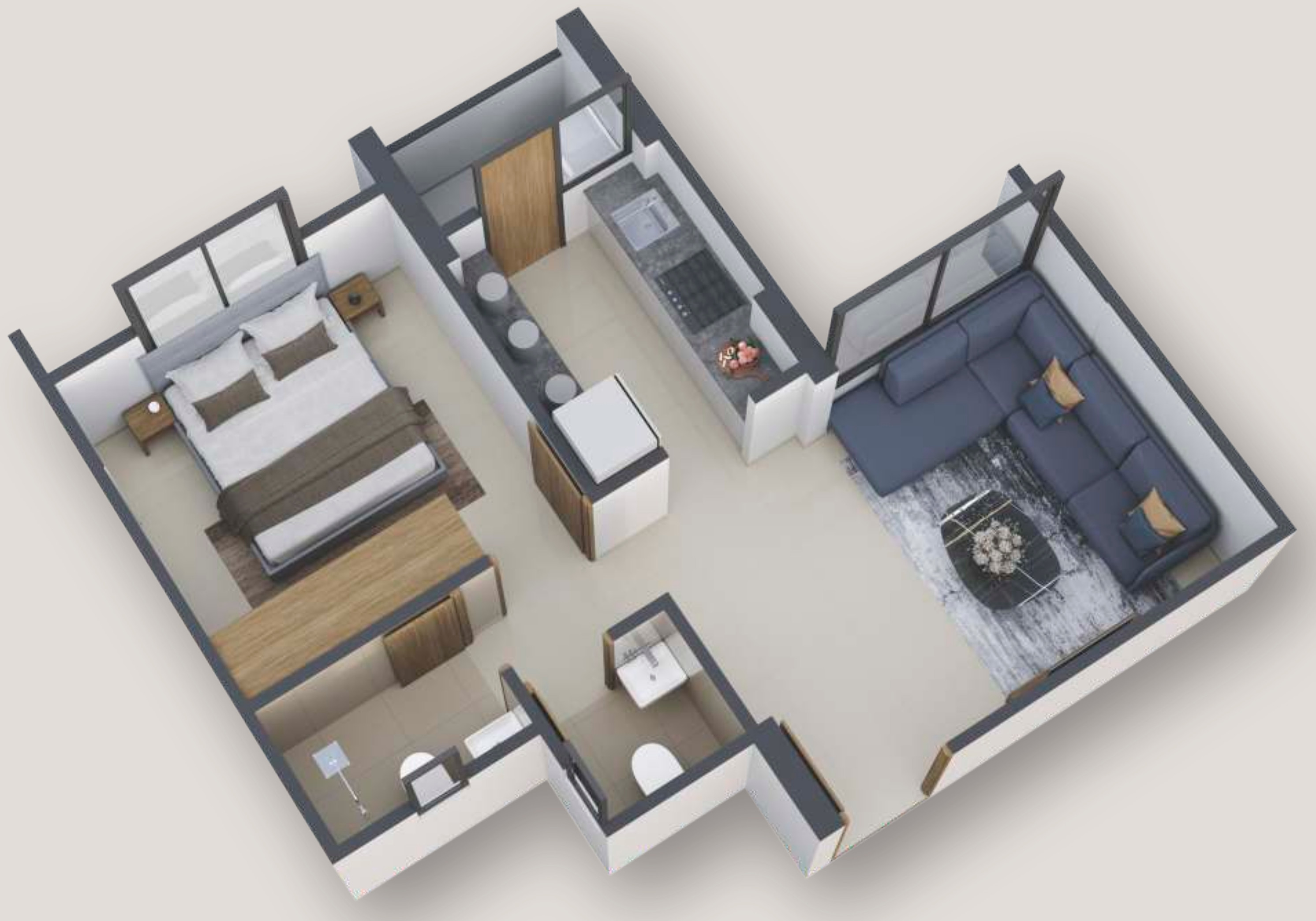 3DFloorPlan of Shrinivas Supercity Joy