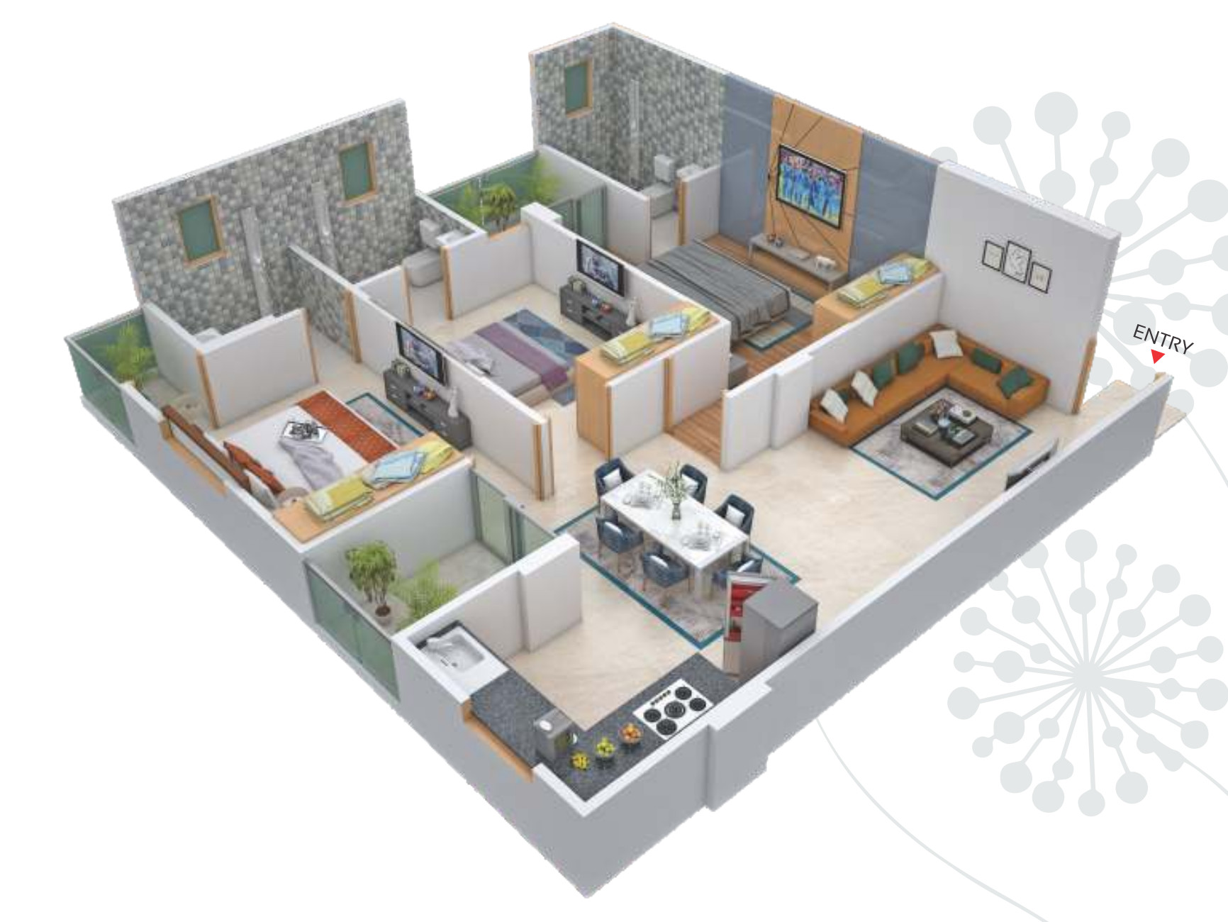 3DFloorPlan of S R MD Avyukta