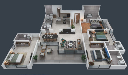 3DFloorPlan of ONE BOAT CLUB