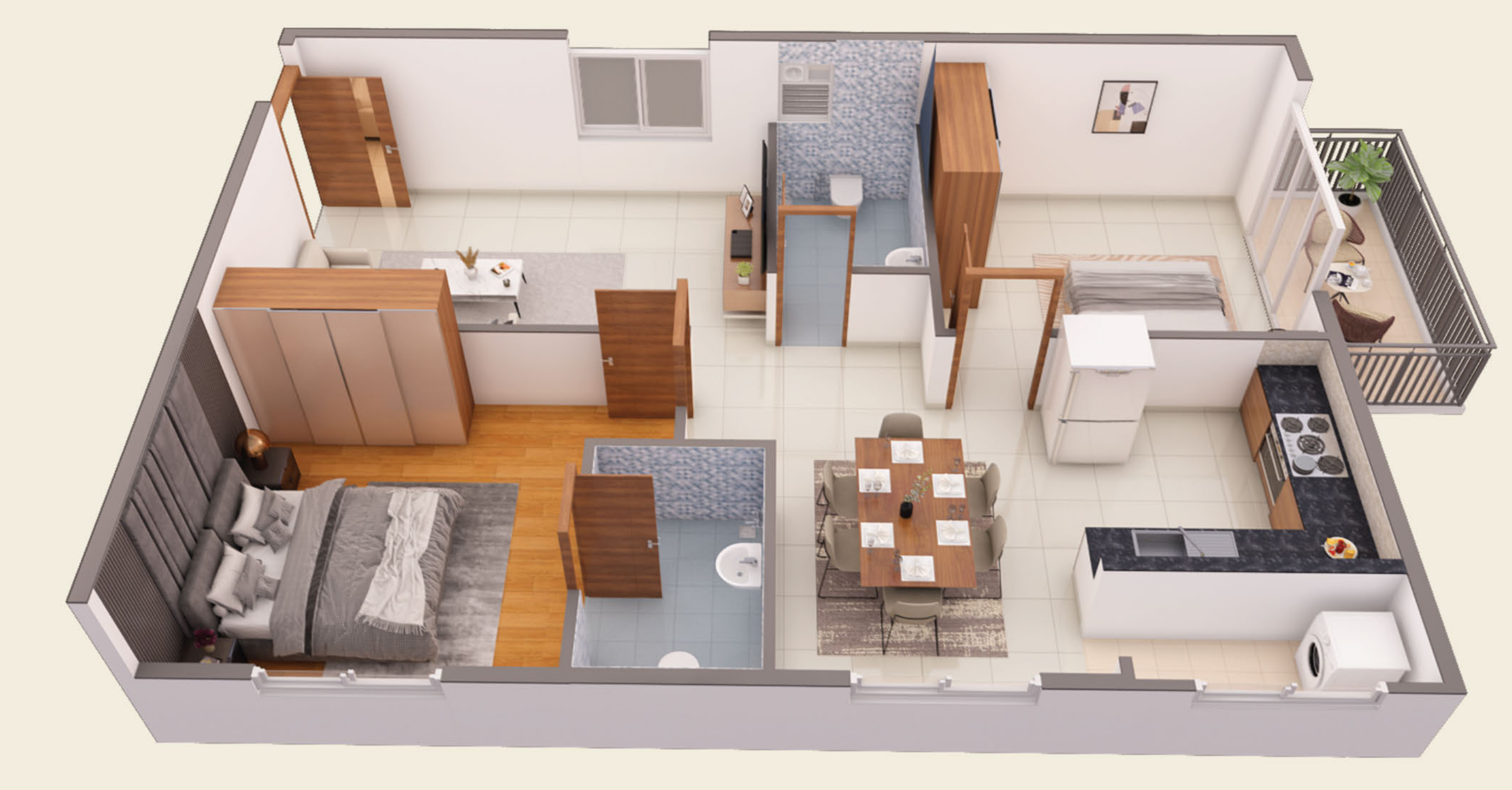 3DFloorPlan of Abhee Silicon Shine