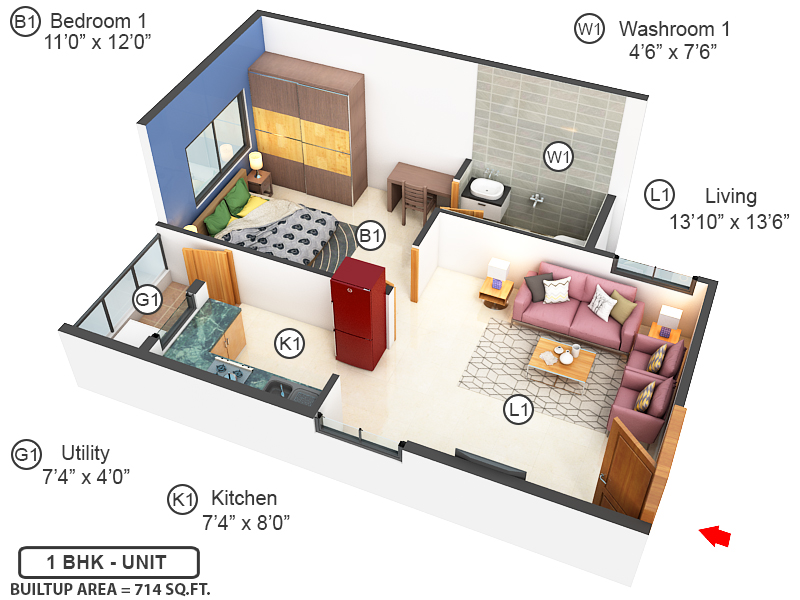 3DFloorPlan of Dhiraan Urban Forest