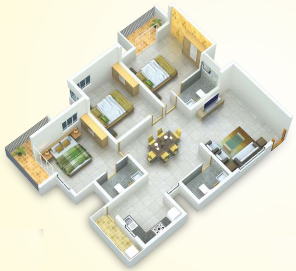 3DFloorPlan of Green Prime