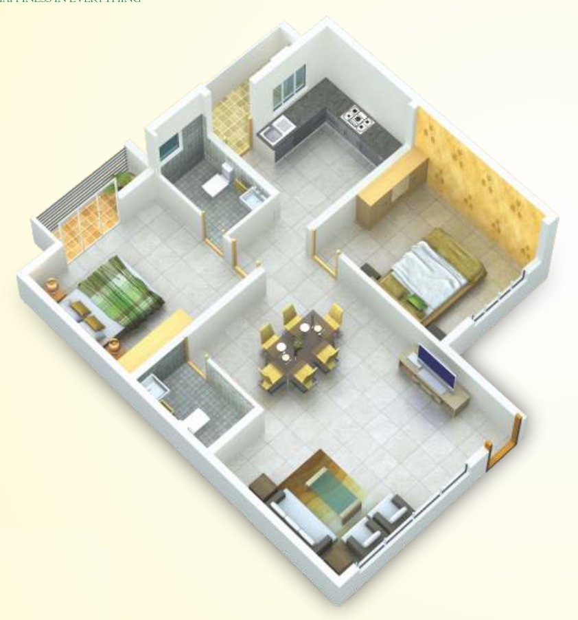 3DFloorPlan of Green Prime