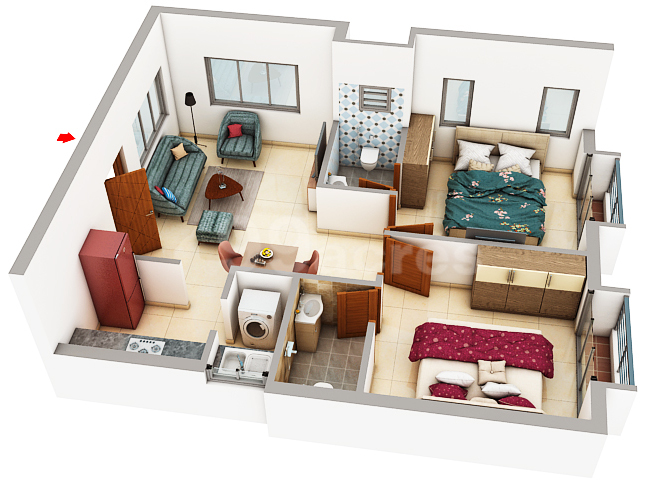 3DFloorPlan of MSN Varaha Apartments