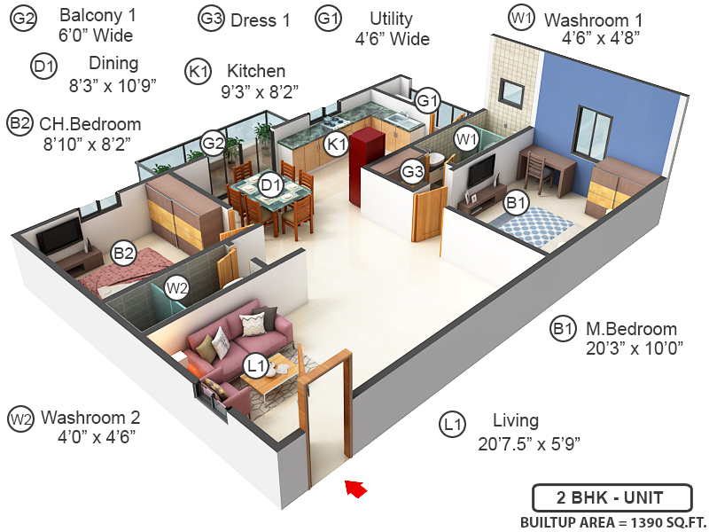 3DFloorPlan of Sterling Grandeur