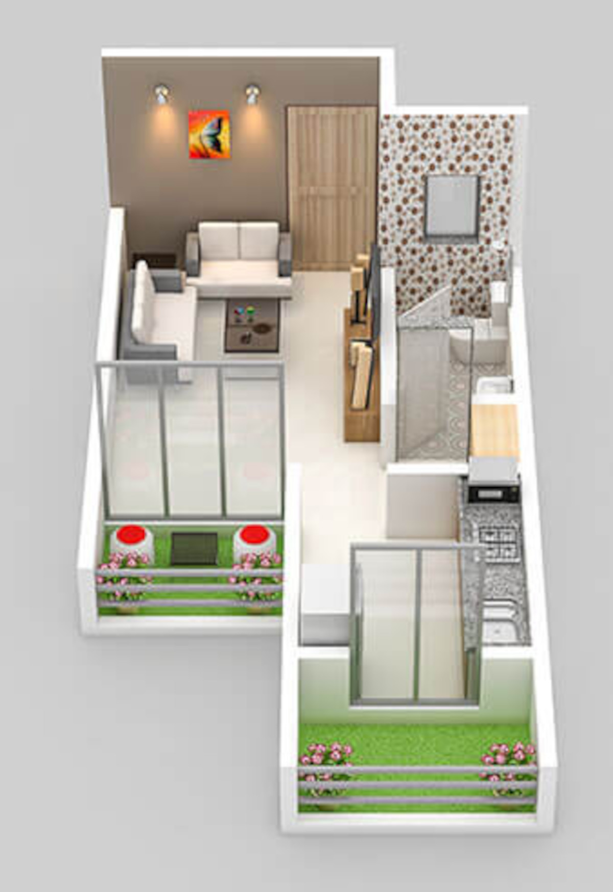 3DFloorPlan of GBK Vishwajeet Paradise