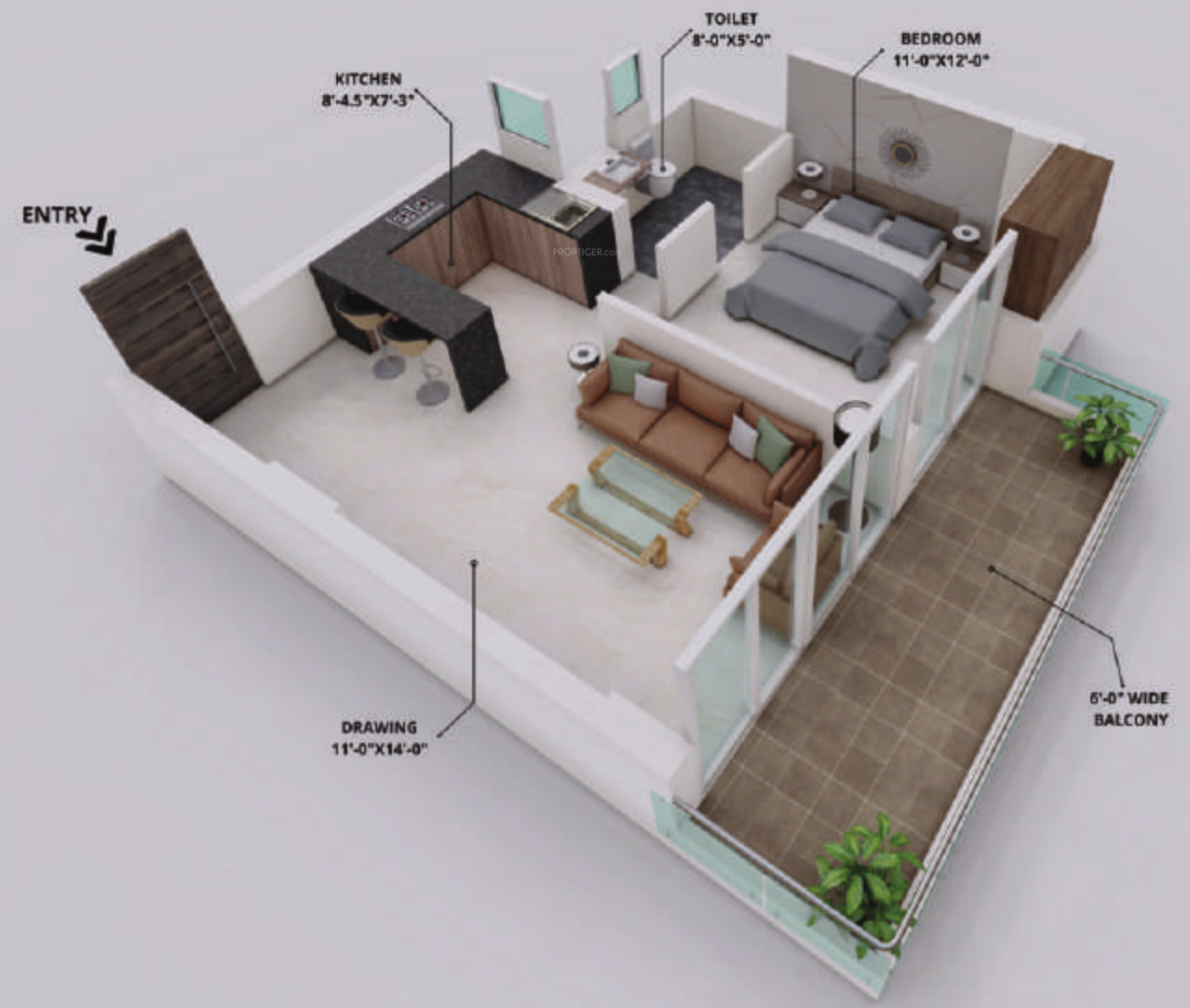 3DFloorPlan of Anirudh Vansihka Greens