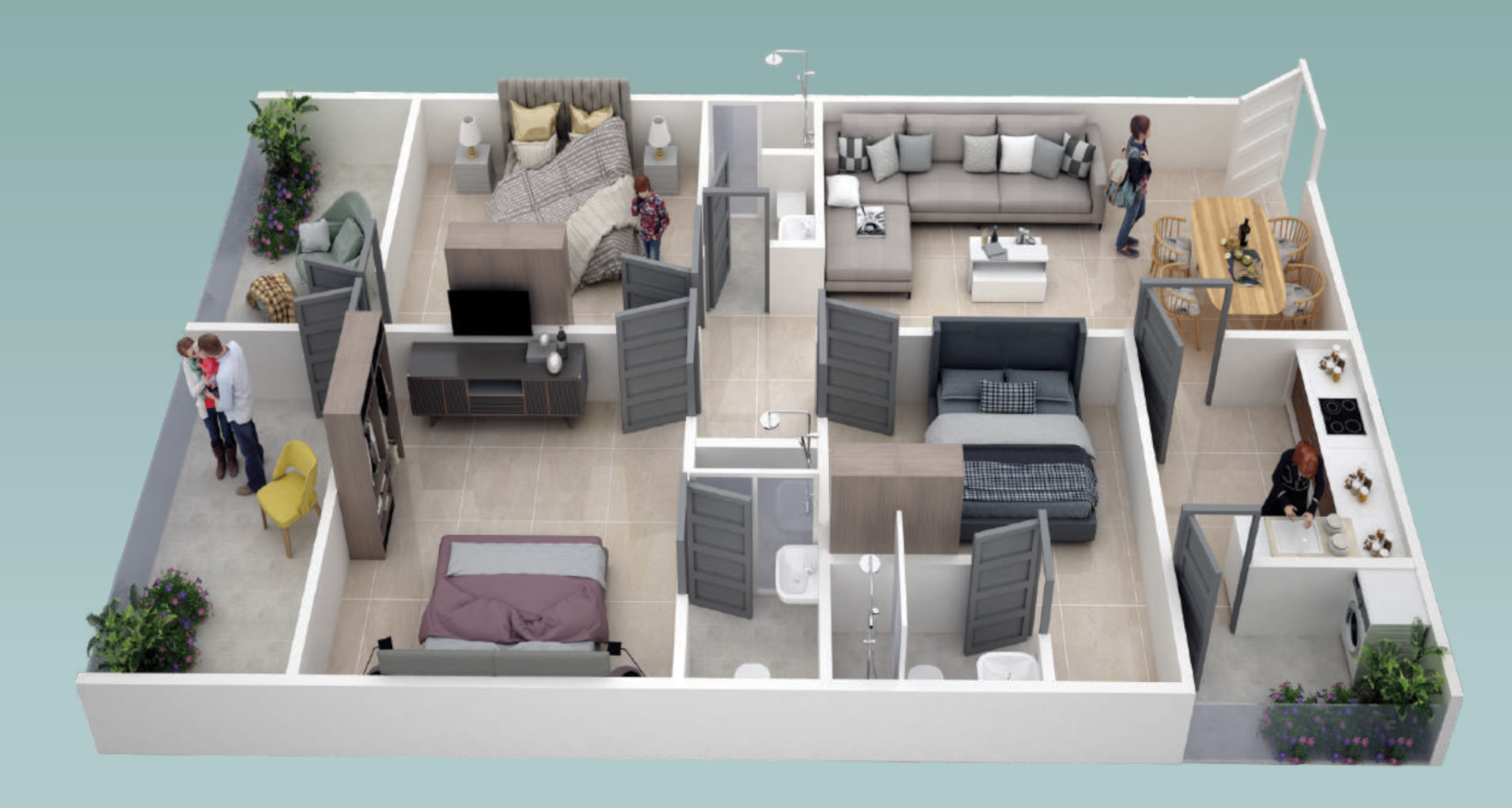 3DFloorPlan of Endeco TS Heights
