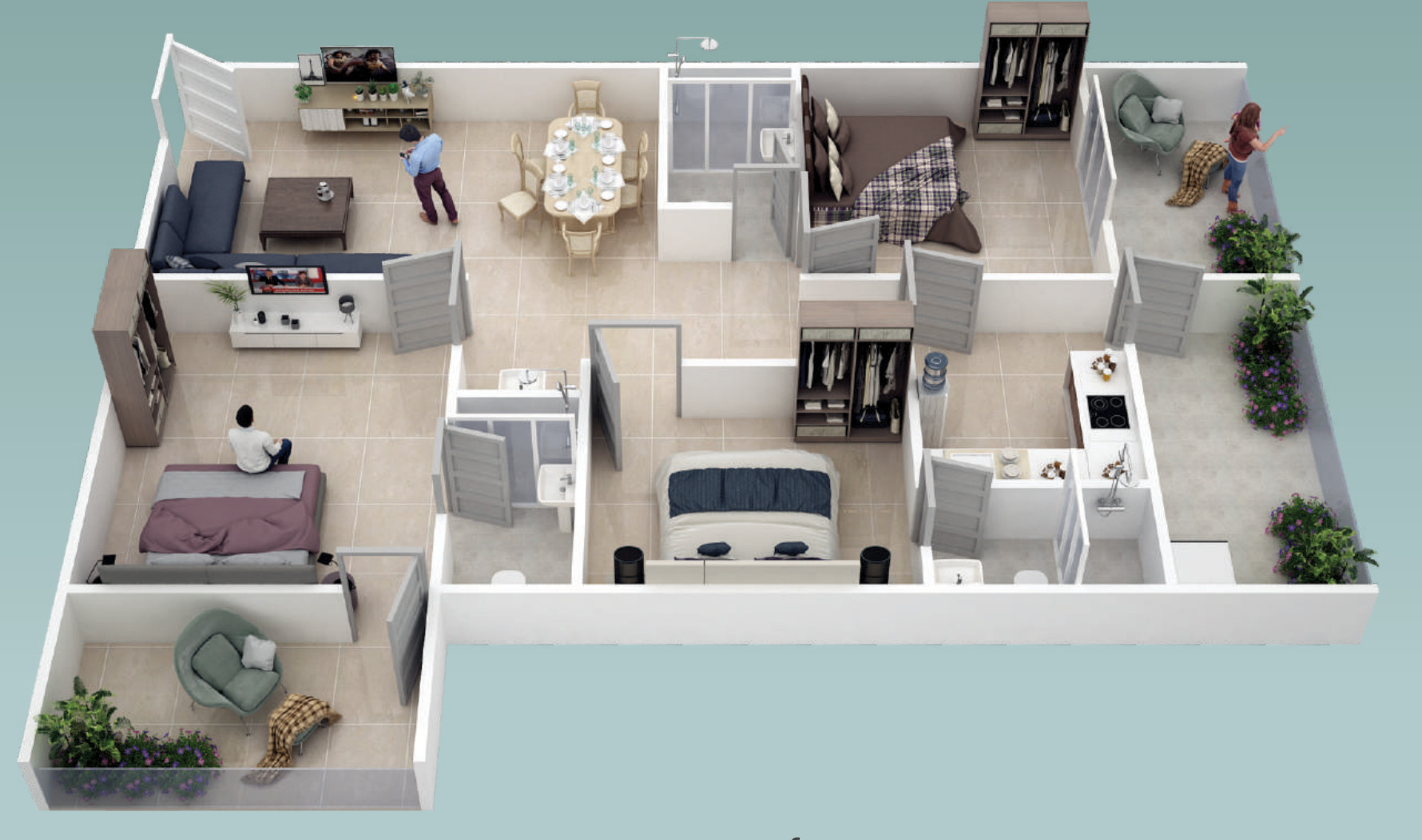 3DFloorPlan of Endeco TS Heights