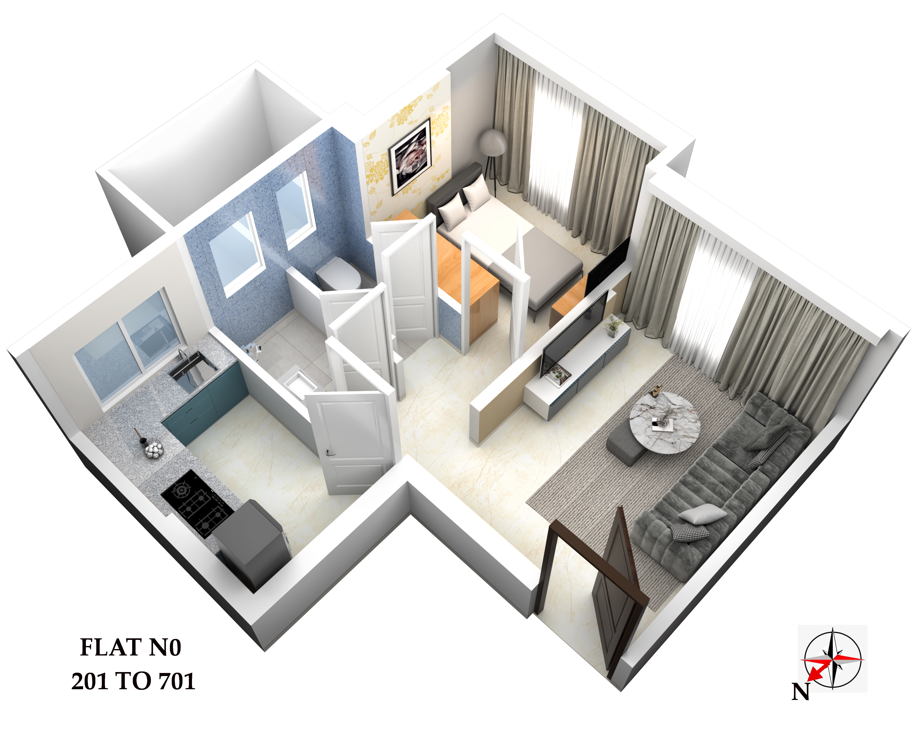 3DFloorPlan of Vishnu Bhavan
