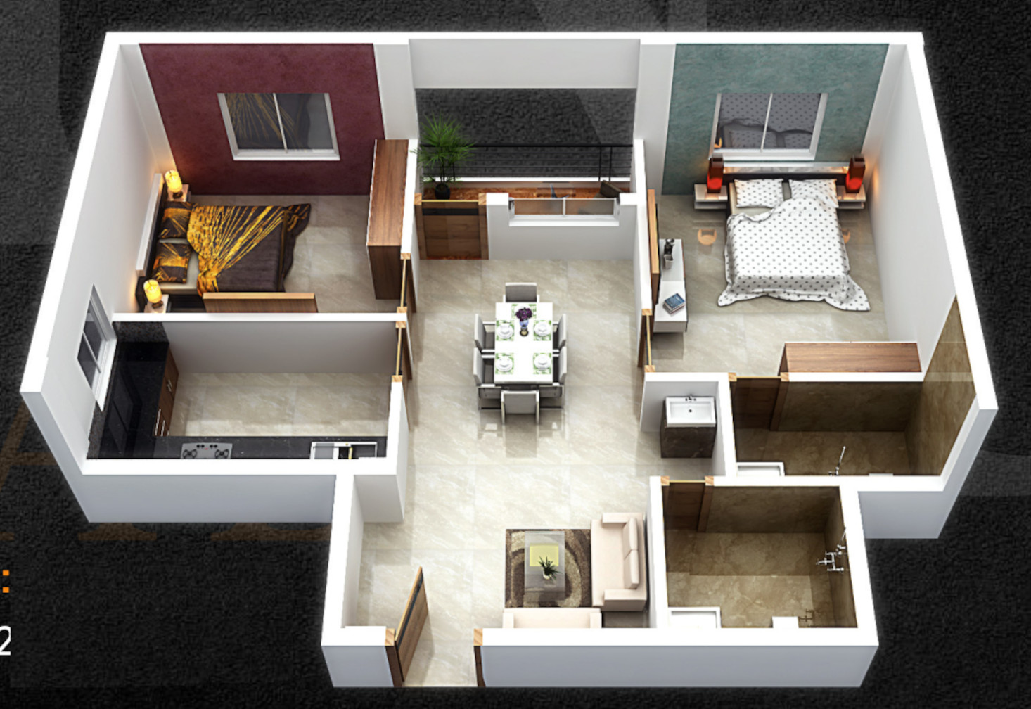 3DFloorPlan of HN Regalia