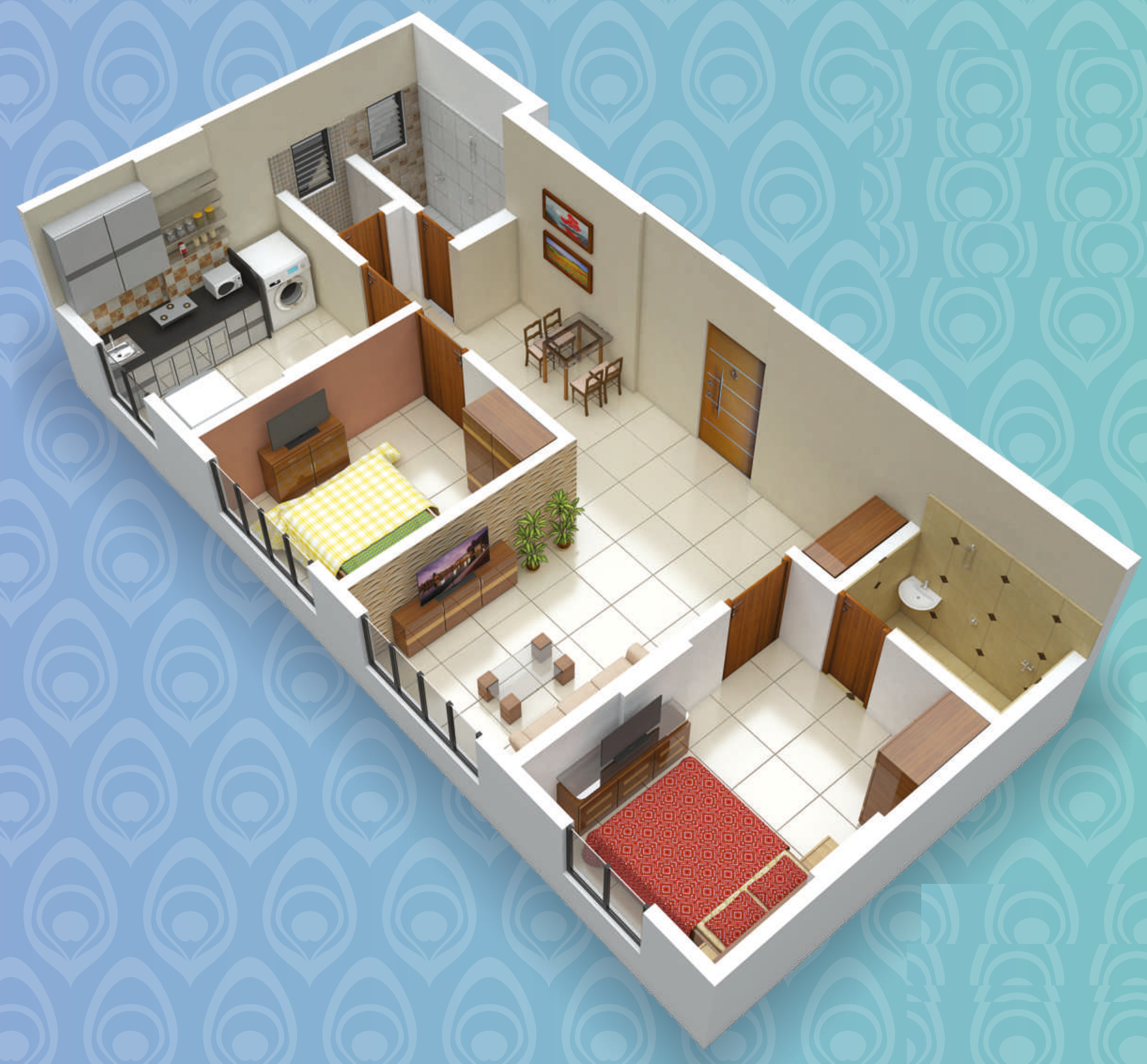 3DFloorPlan of Krishna Niwas