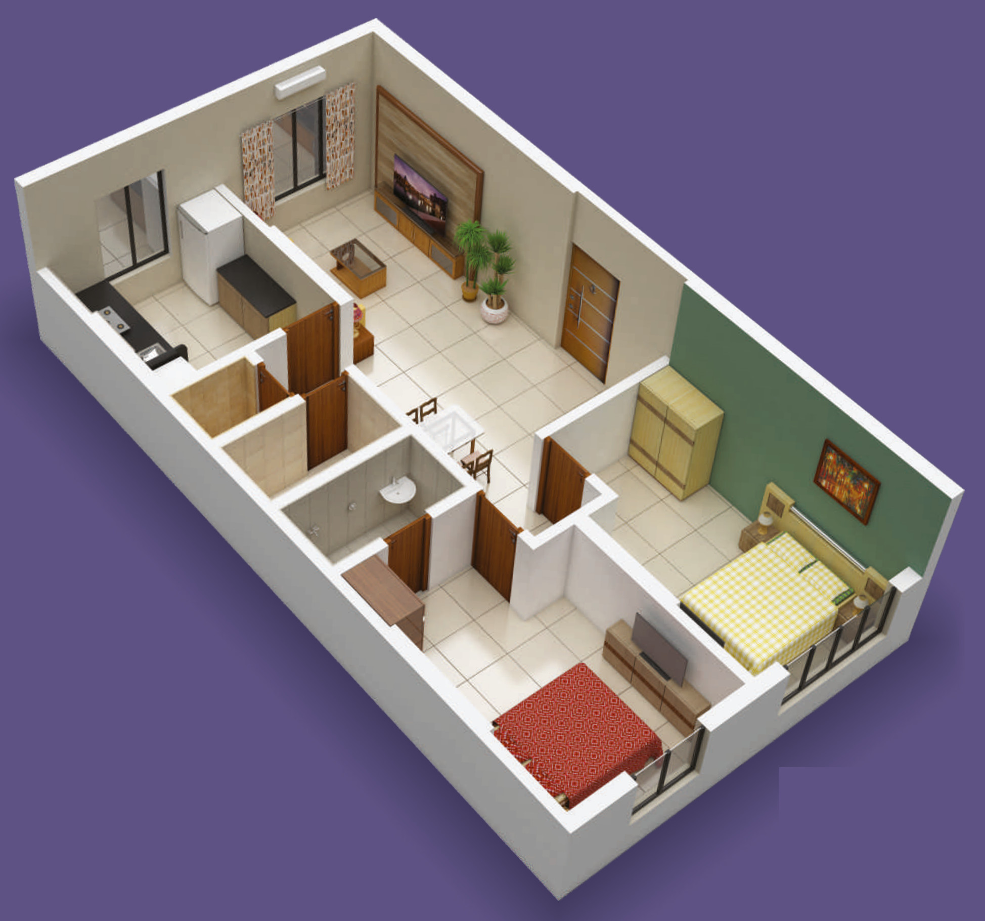 3DFloorPlan of Krishna Niwas