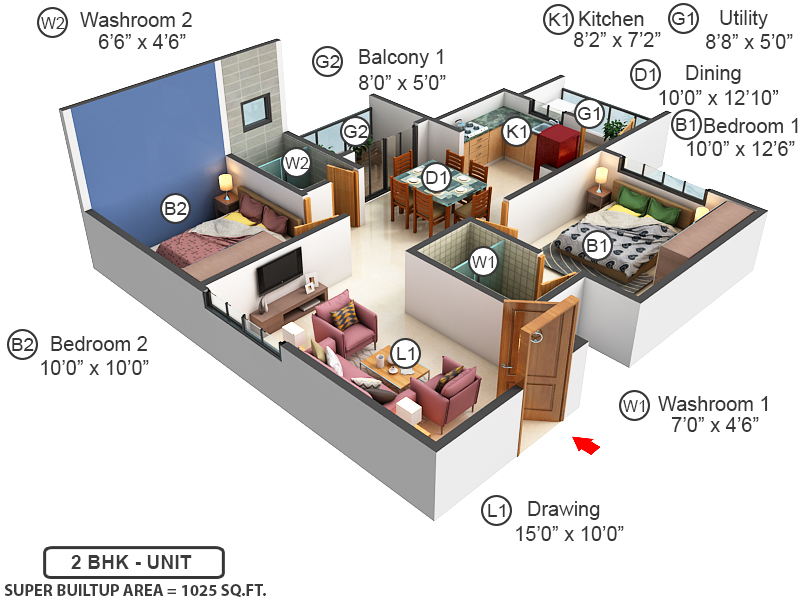 3DFloorPlan of Radiant Kaira