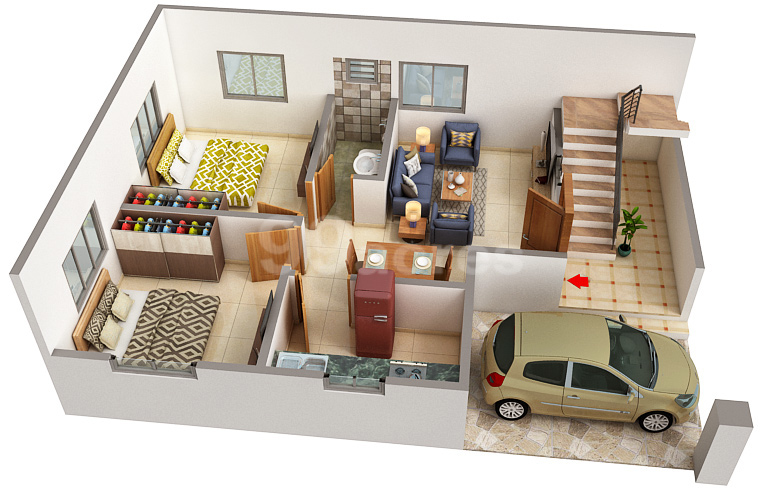 3DFloorPlan of SNKS SK Villa
