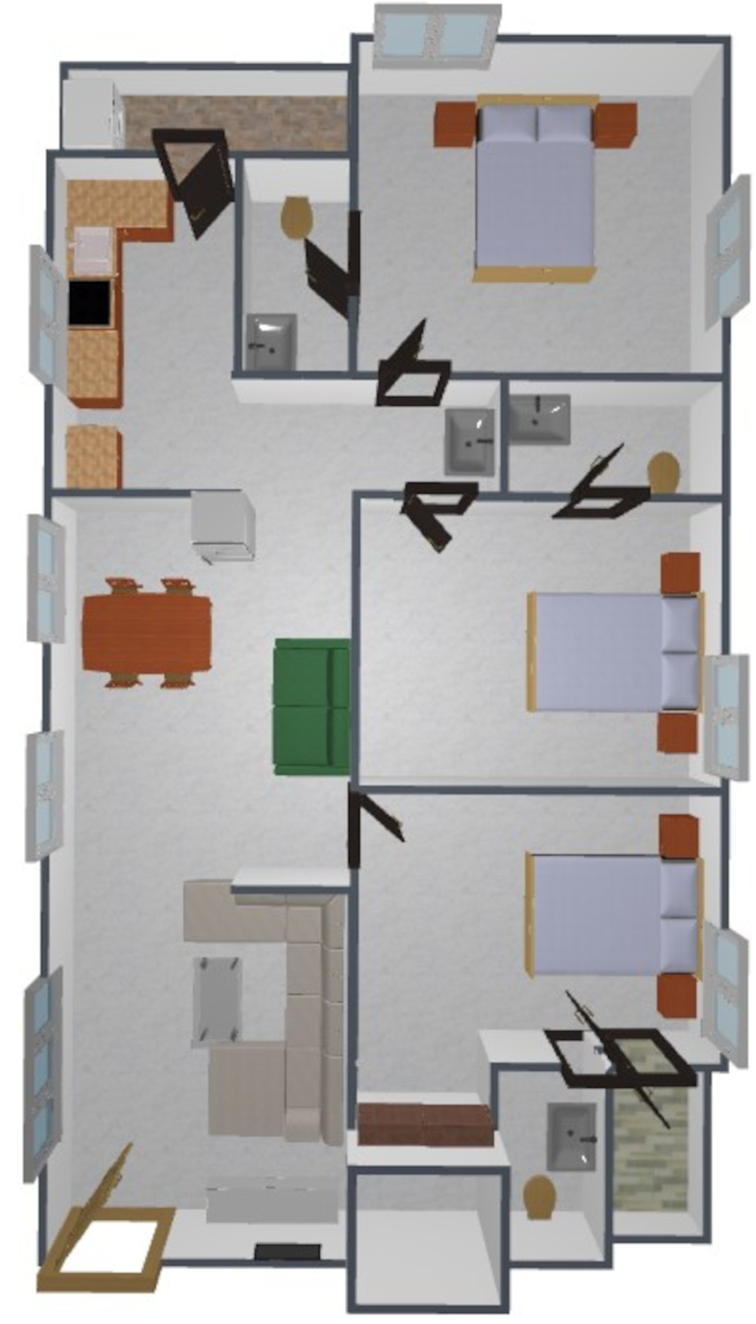 3DFloorPlan of Luxuvia Padmavati Residency