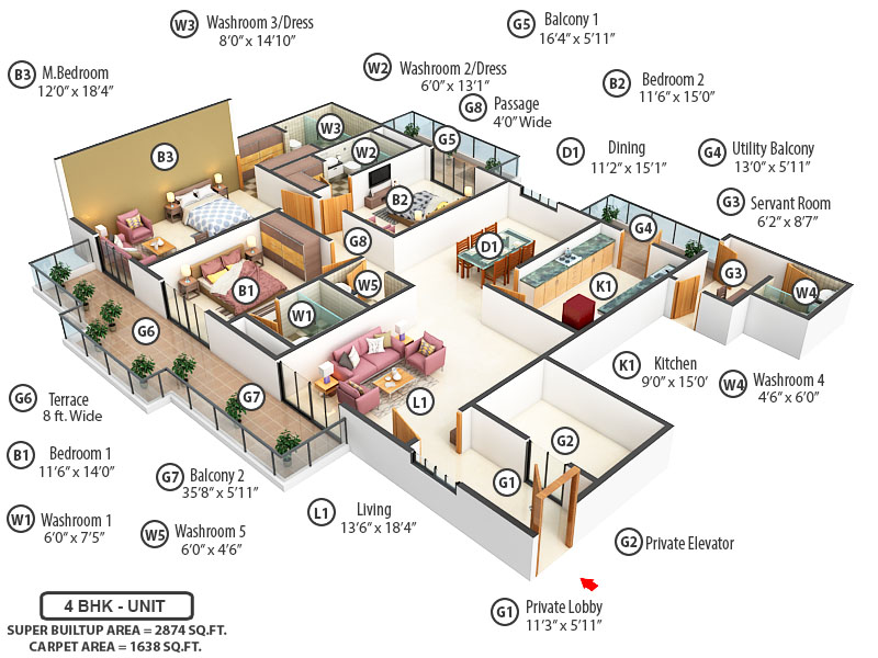 3DFloorPlan of Tulip Monsella