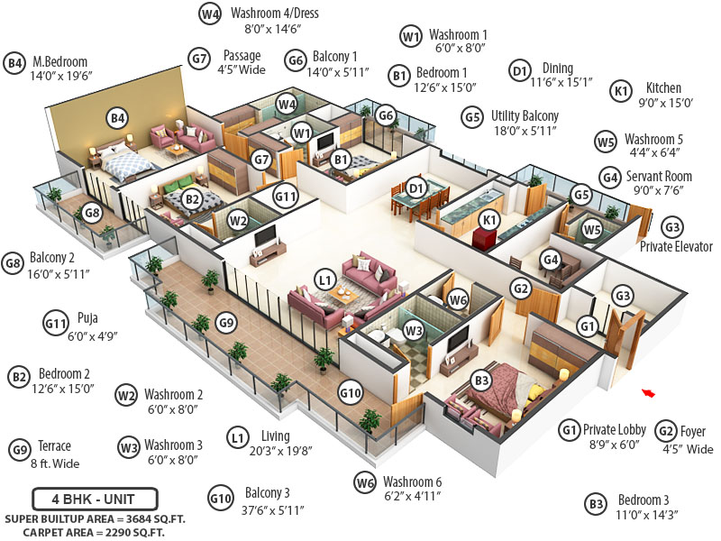3DFloorPlan of Tulip Monsella
