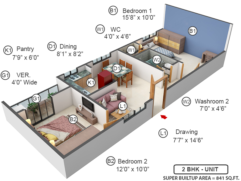 3DFloorPlan of Dona Twins