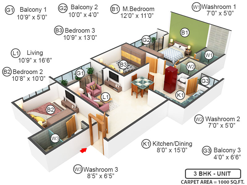 3DFloorPlan of Austin Arena