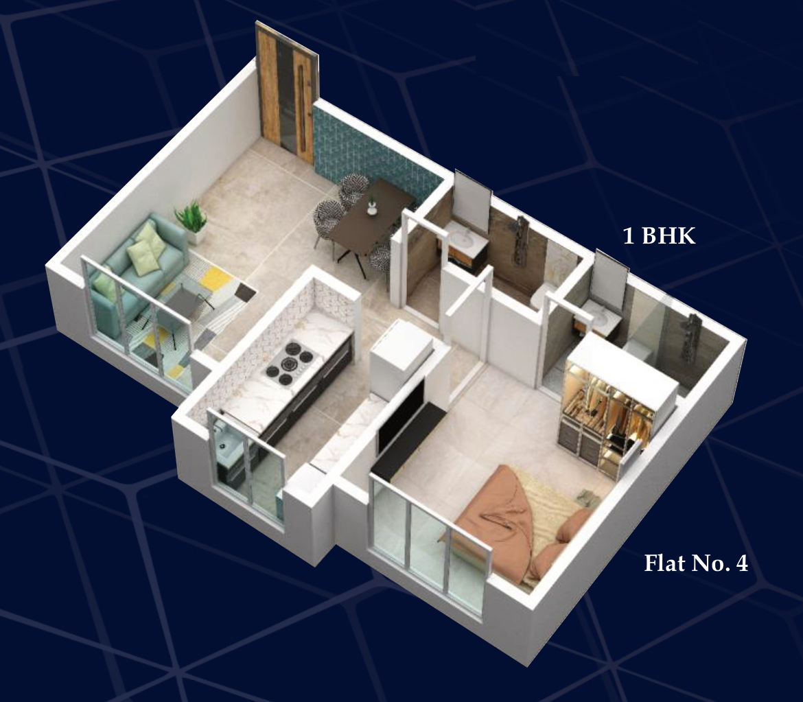 3DFloorPlan of Bhakti The Pinnacle