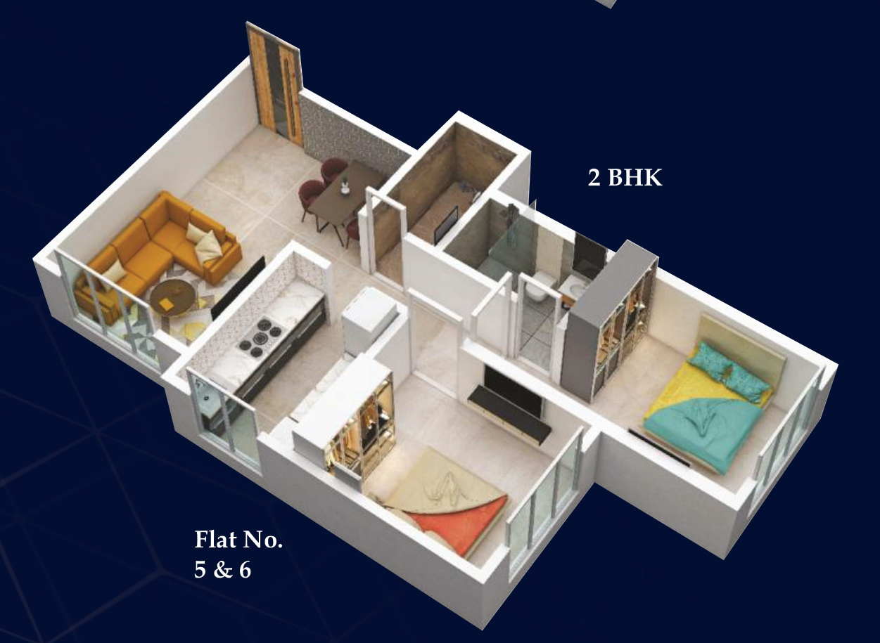 3DFloorPlan of Bhakti The Pinnacle