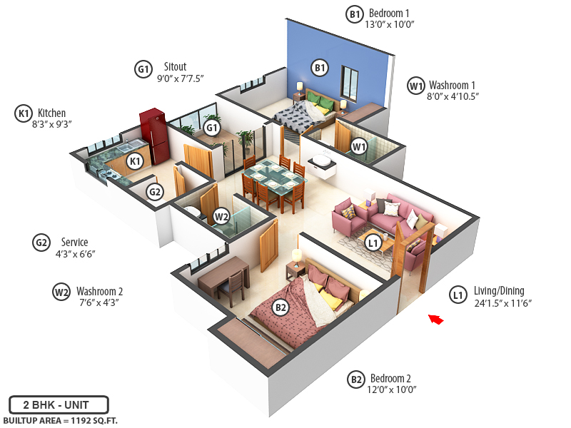 3DFloorPlan of VGK Unity Kingdom