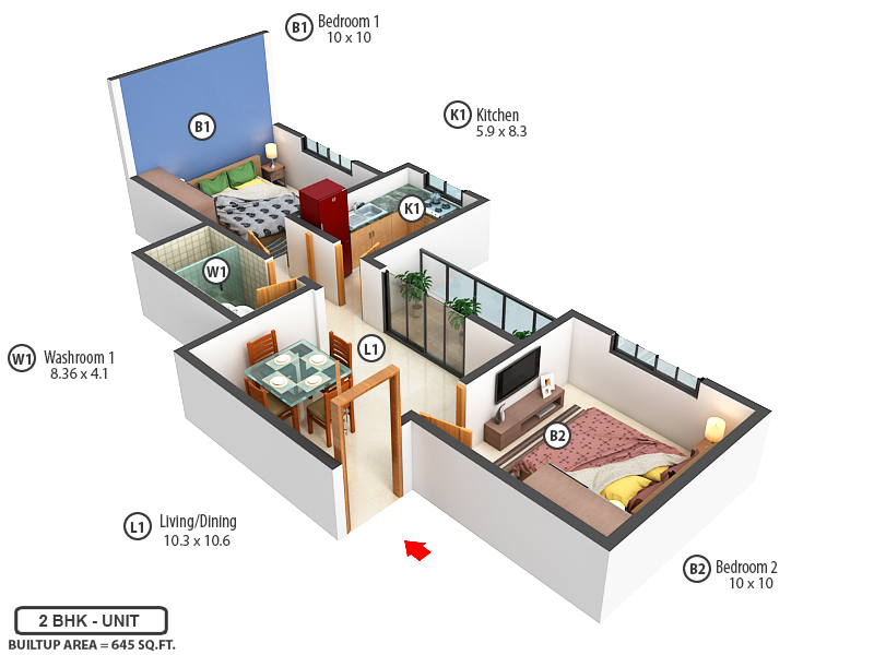 3DFloorPlan of Tolly Veda
