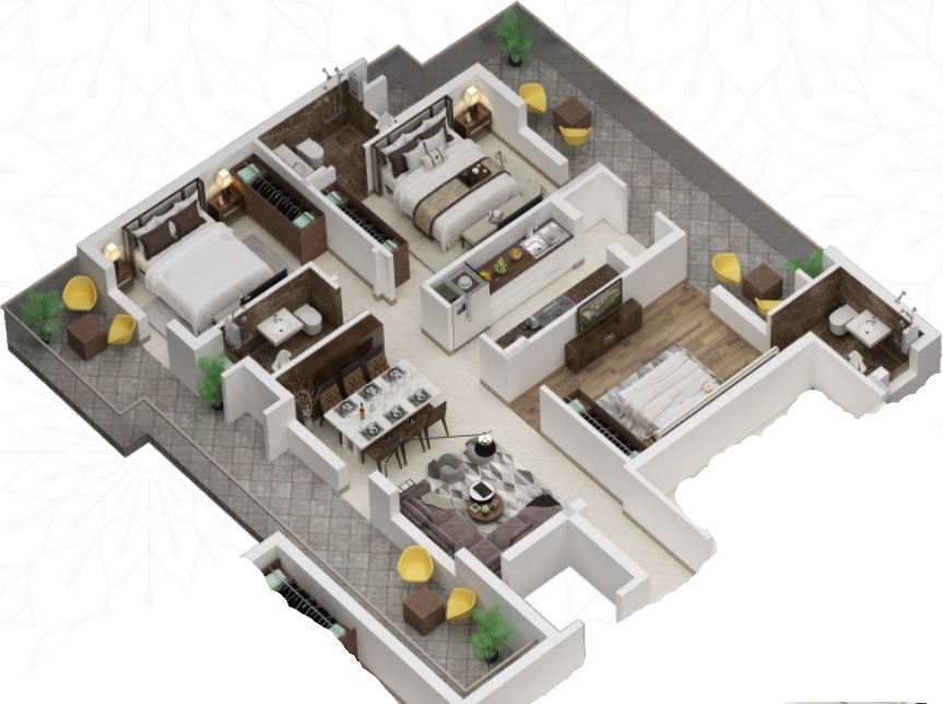 3DFloorPlan of Nirwana Heights