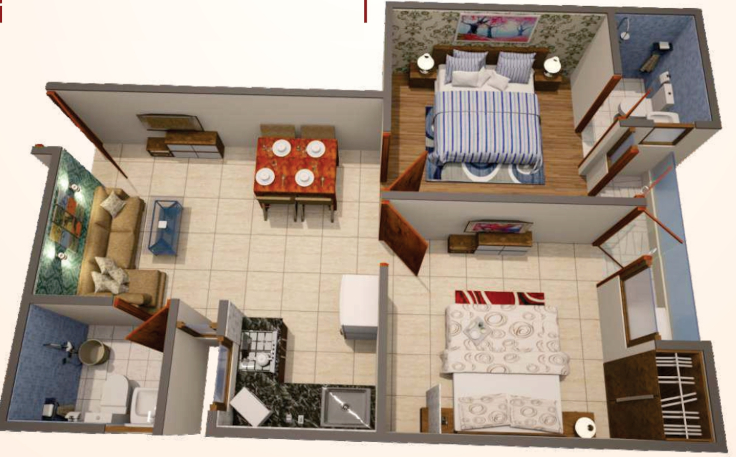 3DFloorPlan of Escon Tower 1