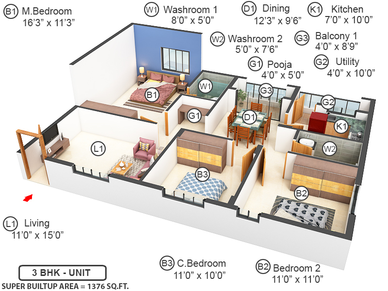 3DFloorPlan of Marg Vishwashakthi