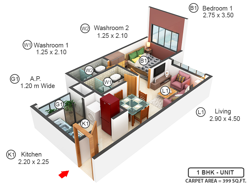 3DFloorPlan of JP Codename Dream Home Tower B