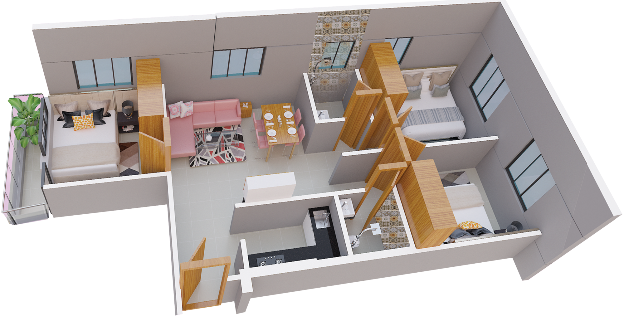 3DFloorPlan of Aatreyee Rupadarshini PH II