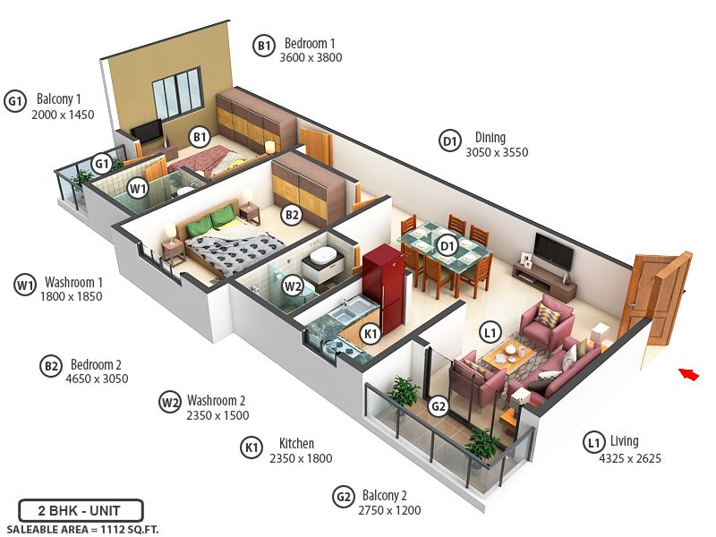 3DFloorPlan of Bhawani Mansion
