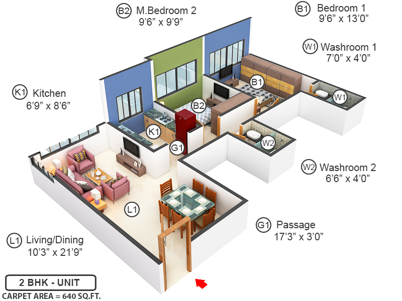 3DFloorPlan of DLH Leo Tower