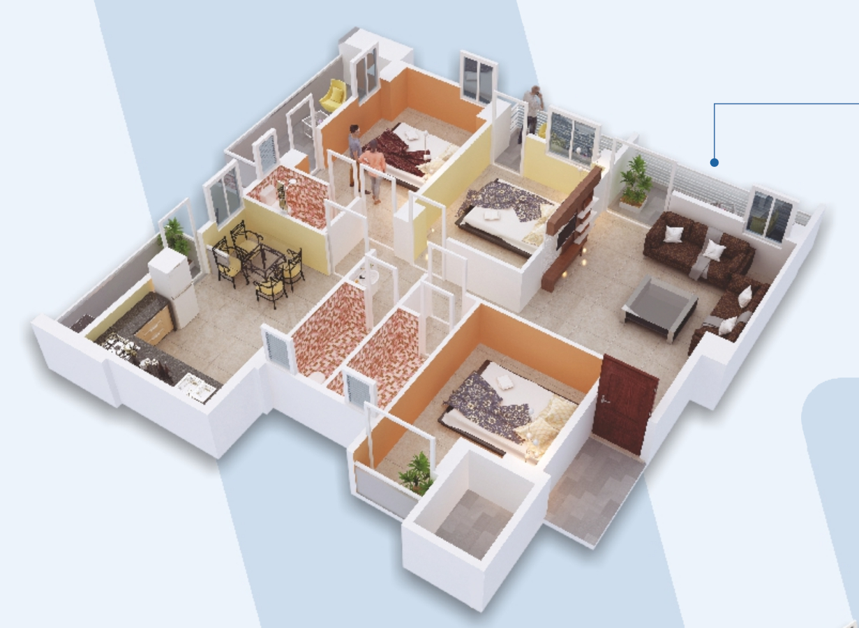 3DFloorPlan of Shiv Tower